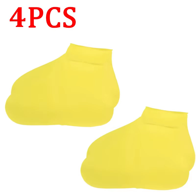 Versatile 6/4/2PCS Waterproof Silicone Shoe Covers - Durable, Anti-Slip & Reusable for Rainy Days and Outdoor Adventures
