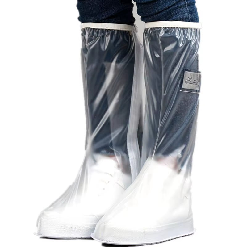 Stay Dry and Stylish with Our High Top Unisex PVC Shoe Covers - Reusable, Waterproof, and Anti-Slip for All Weather Conditions!