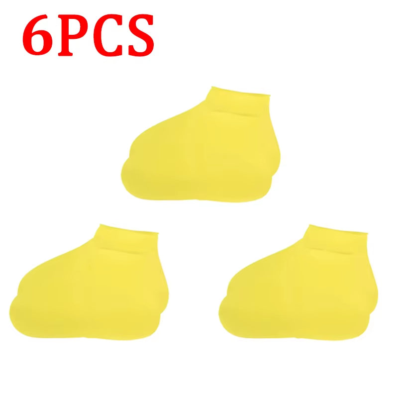 Versatile 6/4/2PCS Waterproof Silicone Shoe Covers - Durable, Anti-Slip & Reusable for Rainy Days and Outdoor Adventures