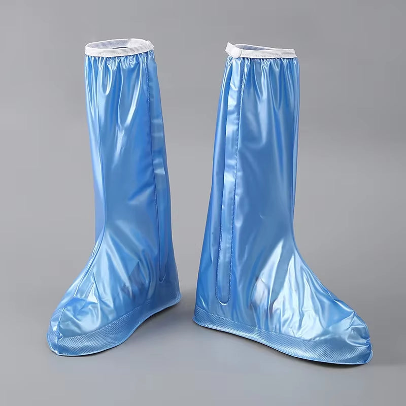 Stay Dry and Stylish with Our High Top Unisex PVC Shoe Covers - Reusable, Waterproof, and Anti-Slip for All Weather Conditions!