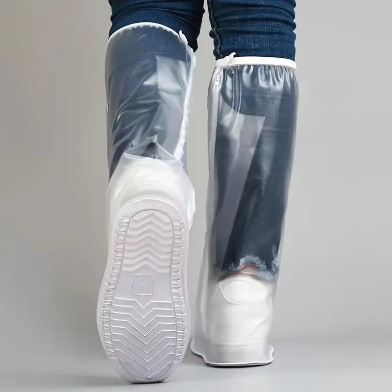 Stay Dry and Stylish with Our High Top Unisex PVC Shoe Covers - Reusable, Waterproof, and Anti-Slip for All Weather Conditions!