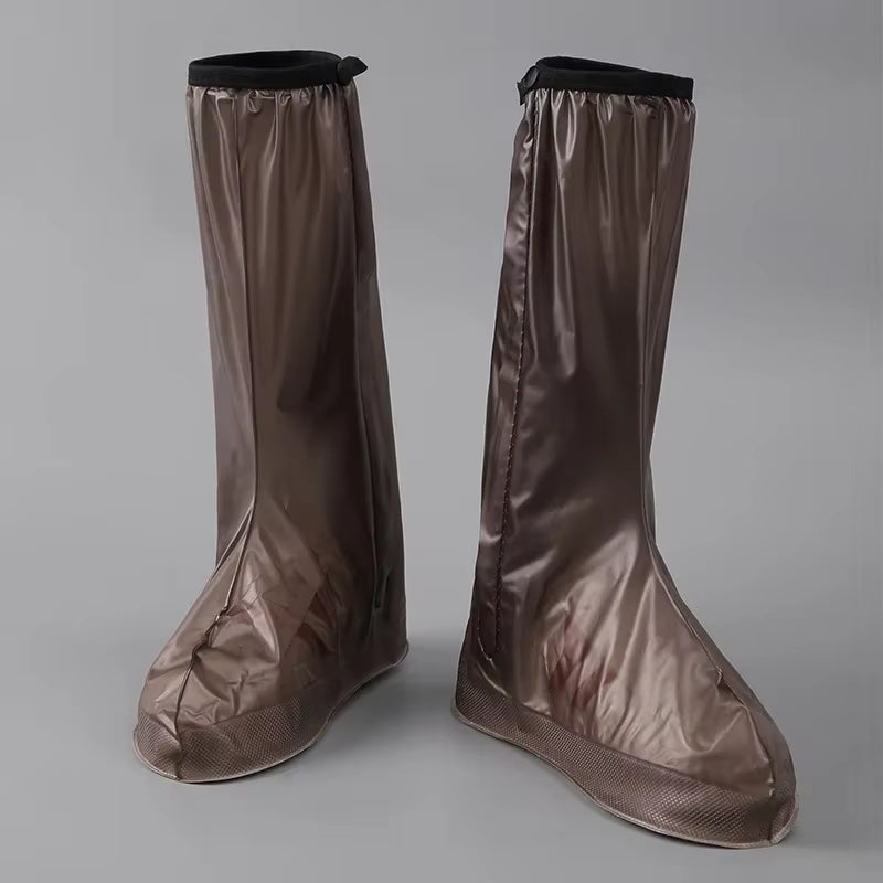Stay Dry and Stylish with Our High Top Unisex PVC Shoe Covers - Reusable, Waterproof, and Anti-Slip for All Weather Conditions!