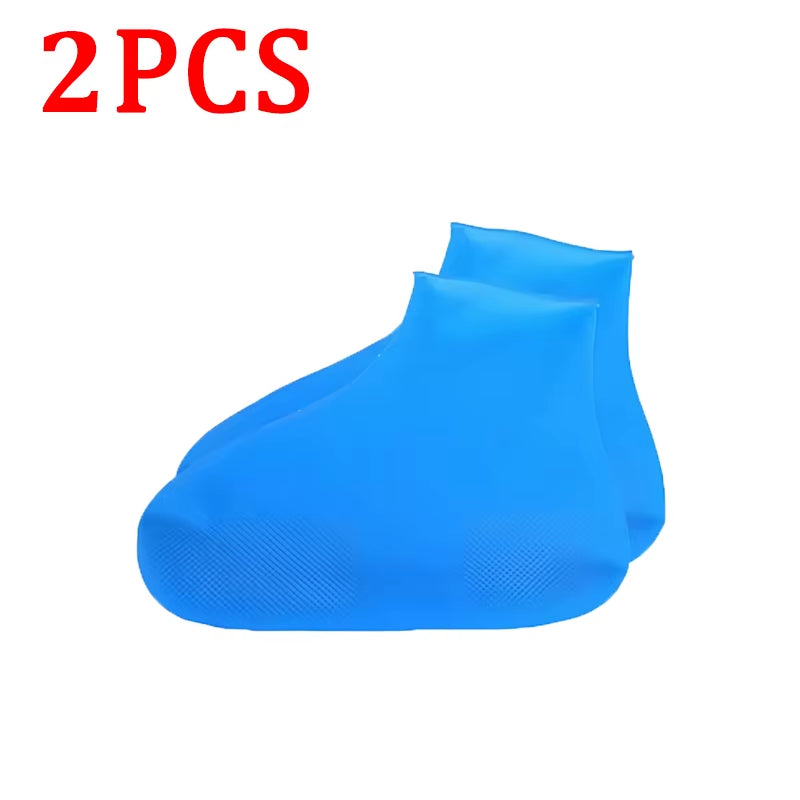 Versatile 6/4/2PCS Waterproof Silicone Shoe Covers - Durable, Anti-Slip & Reusable for Rainy Days and Outdoor Adventures